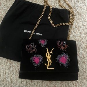 Saint Laurent Kate Heart Fireworks Crossbody